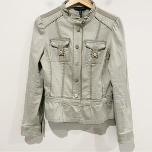 WHBM Peplum Cargo Field Jacket Size 4